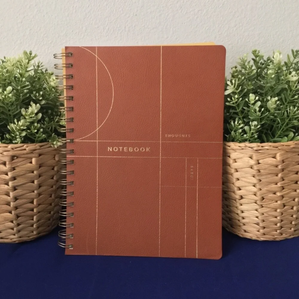 Faux Leather Spiral Notebook